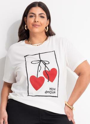 Blusa (Off White) em Algodo