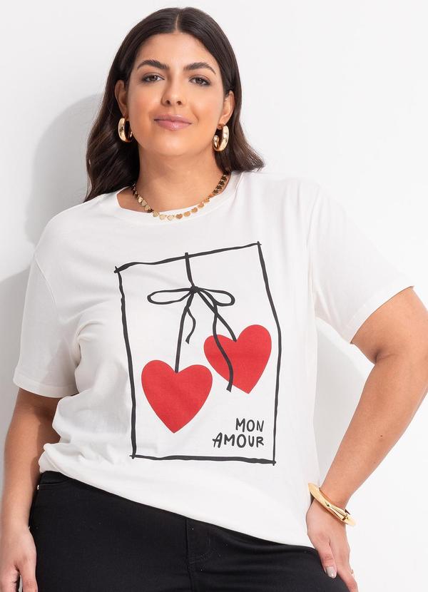 Blusa (Off White) em Algodo