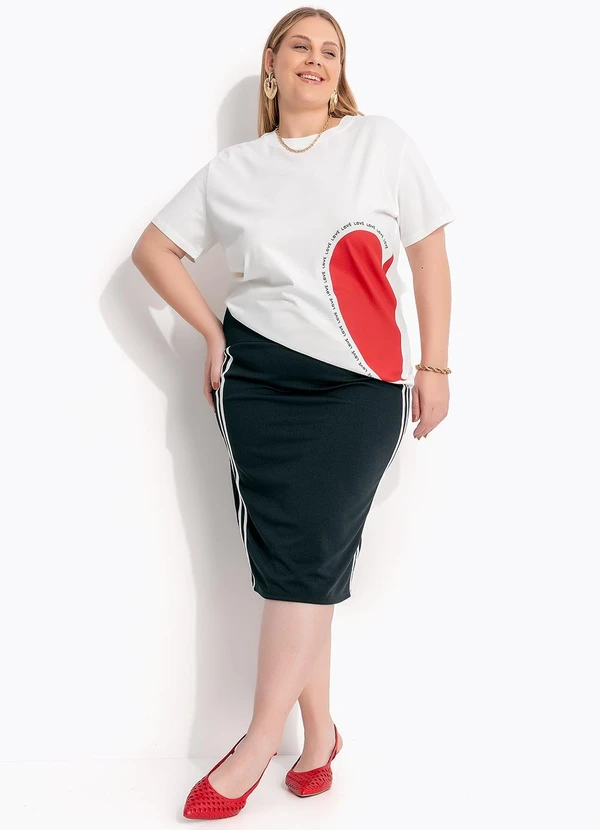 Marguerite - Blusa Off White em Algodão de Coração 6