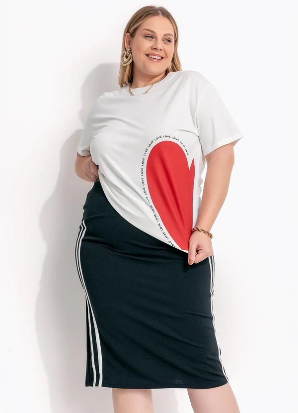 Marguerite - Blusa Off White em Algodão de Coração 7