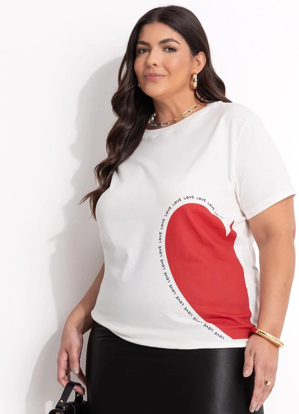 Marguerite - Blusa Off White em Algodão de Coração 8