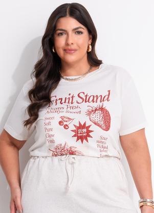 Blusa (Off White) em Algodo