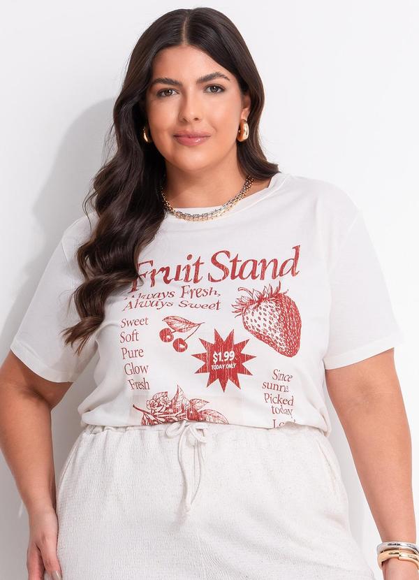 Blusa (Off White) em Algodo