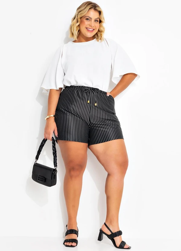 Marguerite - Blusa Off White em Crepe Plano 3