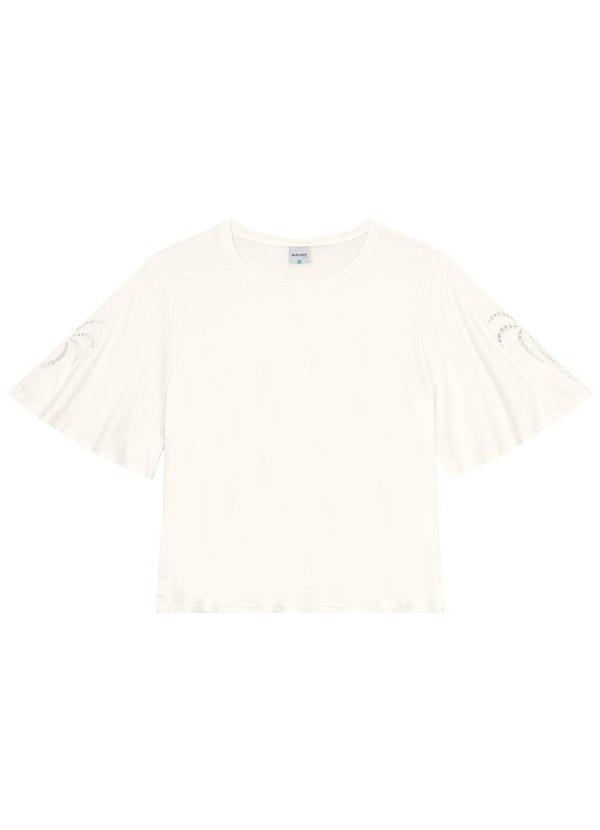 Malwee Plus - Blusa Off White em Malha com Bordado 3