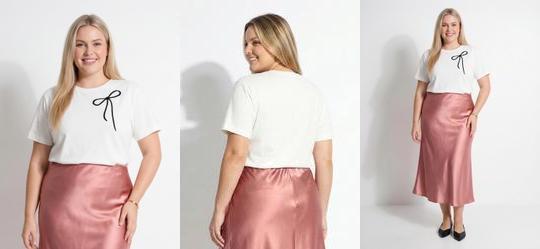 Blusa Off White em Malha de Algod�o com Bordado