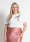 Marguerite - Blusa Off White em Malha de Algodão com Bordado - variação: Off White