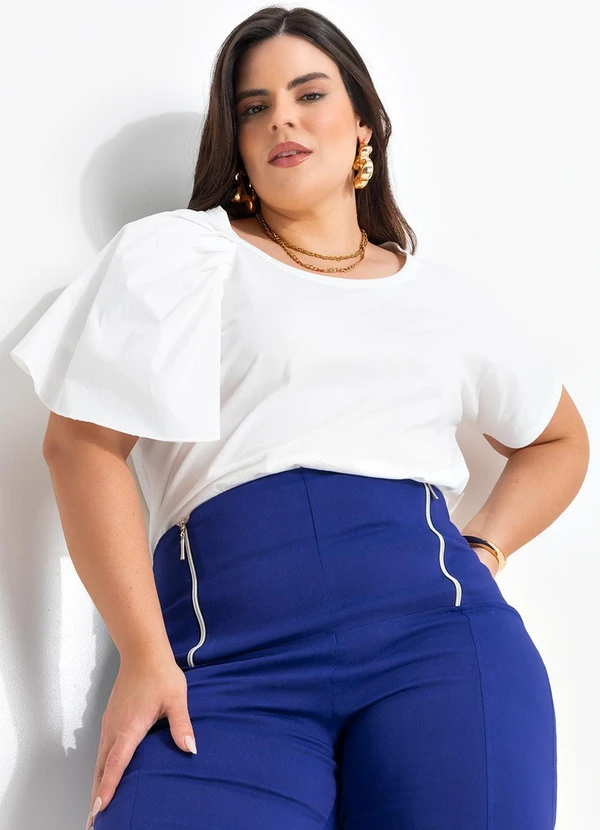 Marguerite - Blusa Off White em Malha de Algodão 9