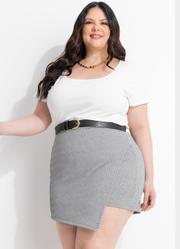 Blusa Off White em Malha de Algod�o