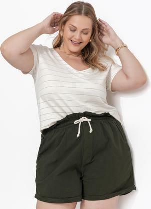 Blusa (Off White) em Malha de Viscose