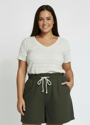 Marguerite - Blusa Off White em Malha de Viscose - MARGUERITE