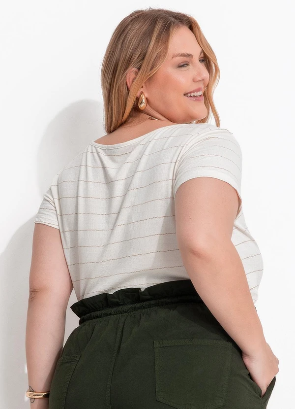 Marguerite - Blusa Off White em Malha de Viscose 7