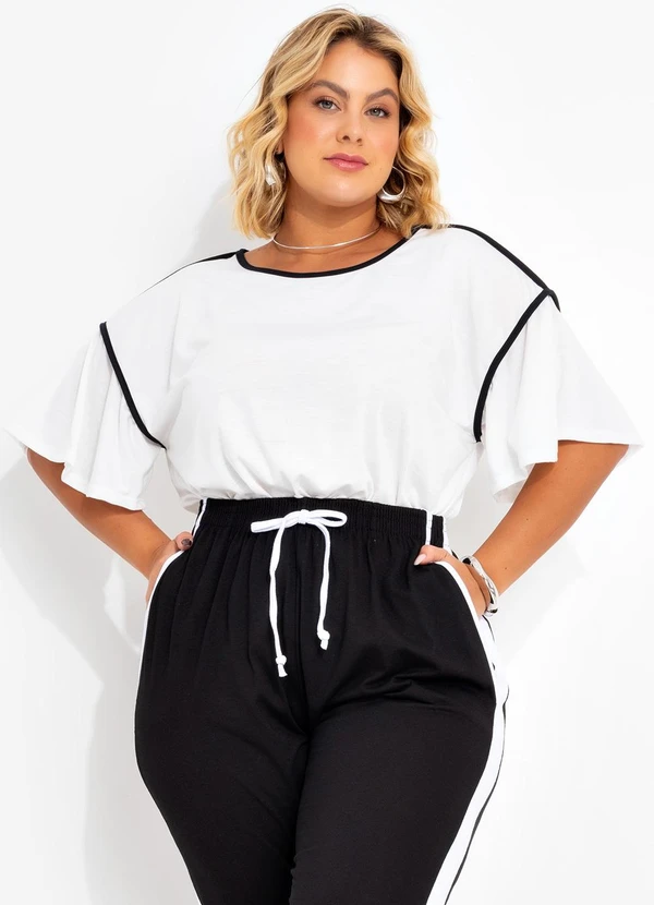 Marguerite - Blusa Off White em Poliviscose