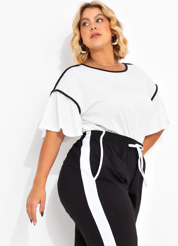 Marguerite - Blusa Off White em Poliviscose 6