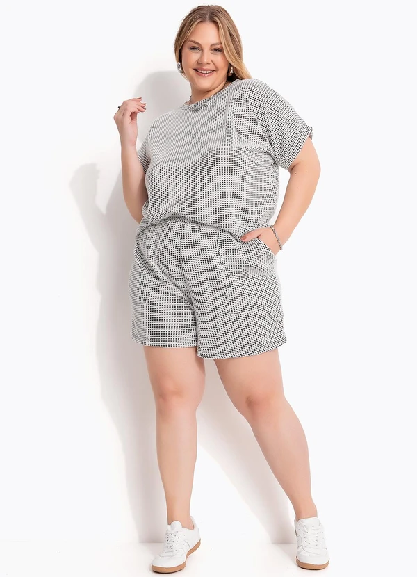 Marguerite - Blusa Off White em Tweed 5