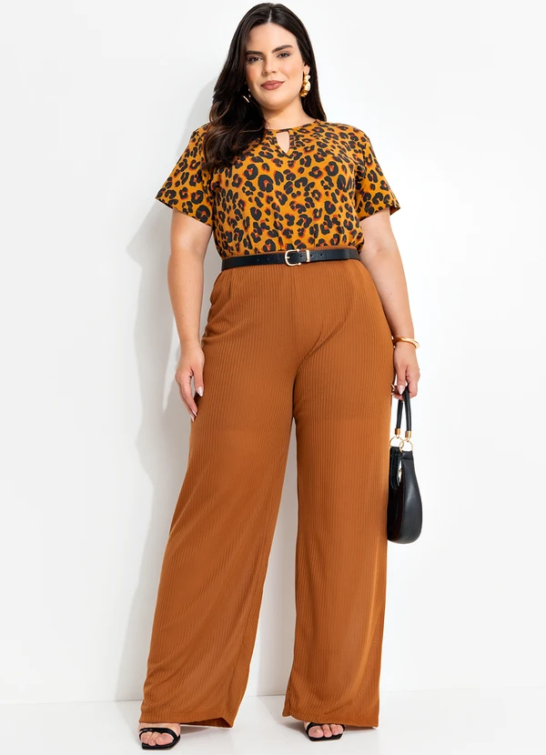 Marguerite - Blusa Onça Moderna em Malha de Viscose 5