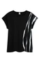 Malwee - Blusa Ampla Floral Meia Malha Plus Off White - variação: Preto