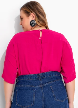 Marguerite - Blusa Pink em Crepe Plano - MARGUERITE