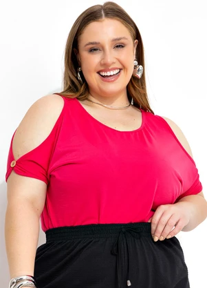 Marguerite - Blusa Pink em Malha Flamê - MARGUERITE