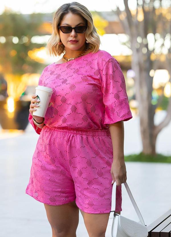 Marguerite - Blusa Pink em Malha Laise 5