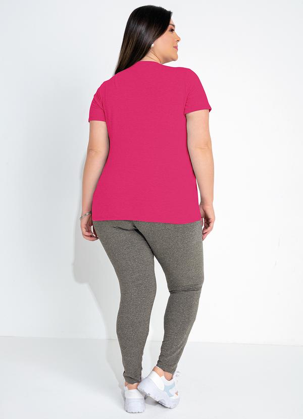 Basicamente - Blusa Pink Plus Size Manga Curta 4