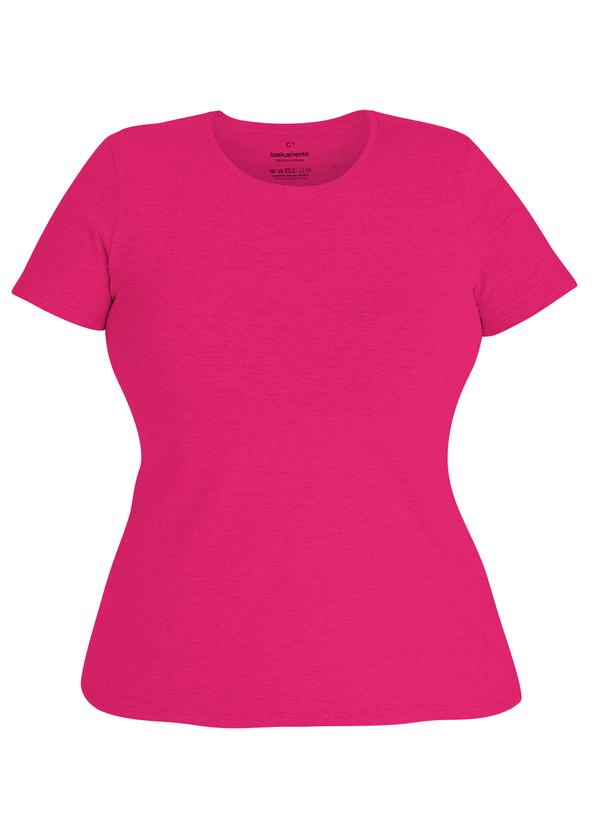Basicamente - Blusa Pink Plus Size Manga Curta 5