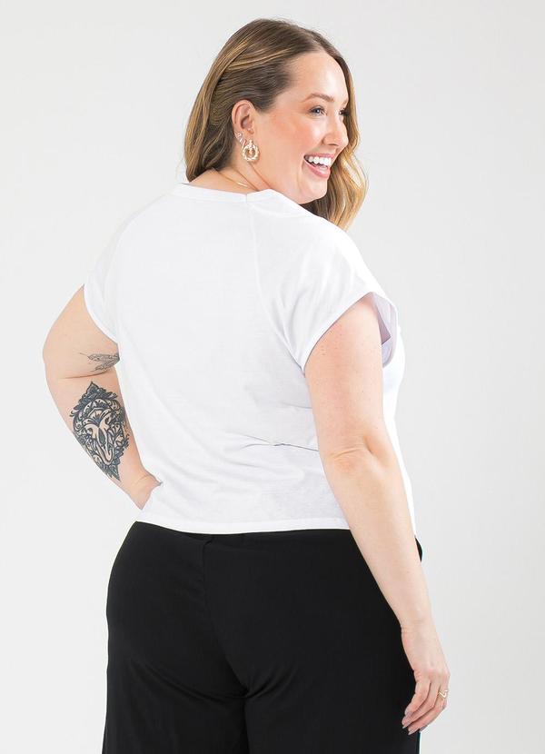 Cativa - Blusa Plus Size em Algodão Branco 2