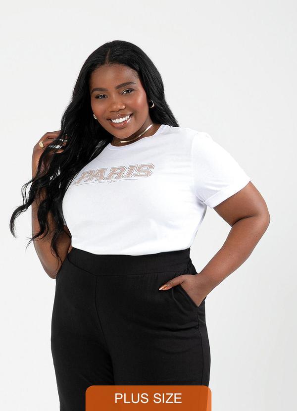 Cativa - Blusa Plus Size em Algodão Branco