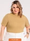 Cativa - Blusa Plus Size em Algodão Lilás - variação: Caramelo