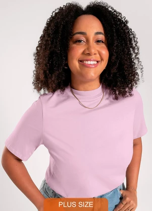 Cativa - Blusa Plus Size em Algodão Lilás - CATIVA