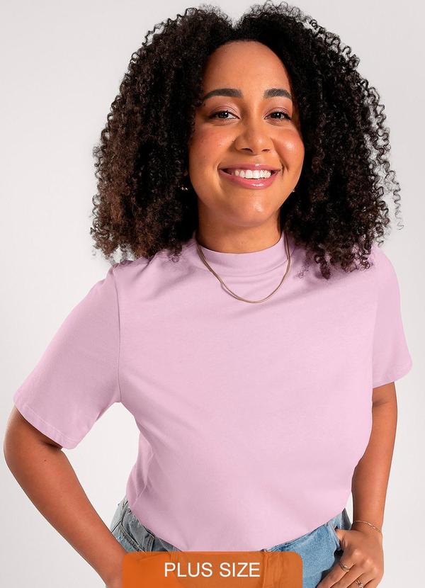 Cativa - Blusa Plus Size em Algodão Lilás