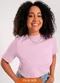 Cativa - Blusa Plus Size em Algodão Lilás - variação: Lilás
