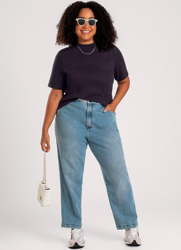 Cativa - Blusa Plus Size em Algodão Preto 3