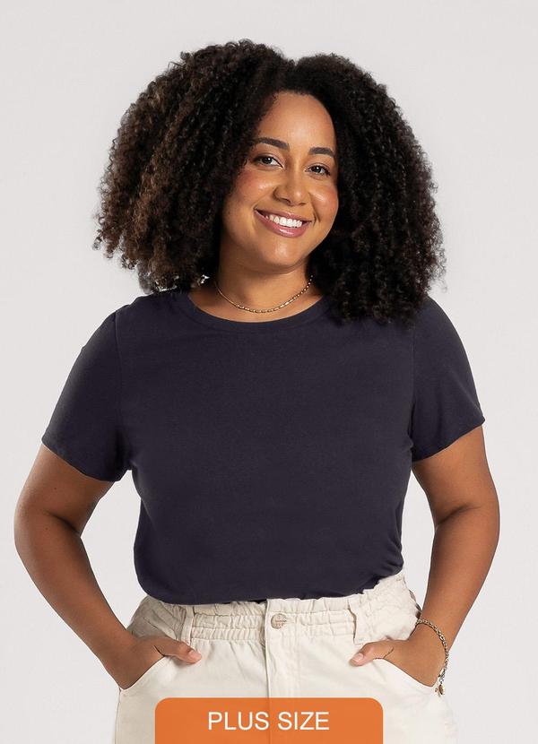 Cativa - Blusa Plus Size em Algodão Preto