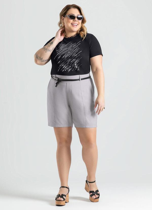 Cativa - Blusa Plus Size em Algodão Preto 4