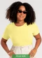Cativa - Blusa Plus Size em Canelado Amarelo - variação: Amarelo