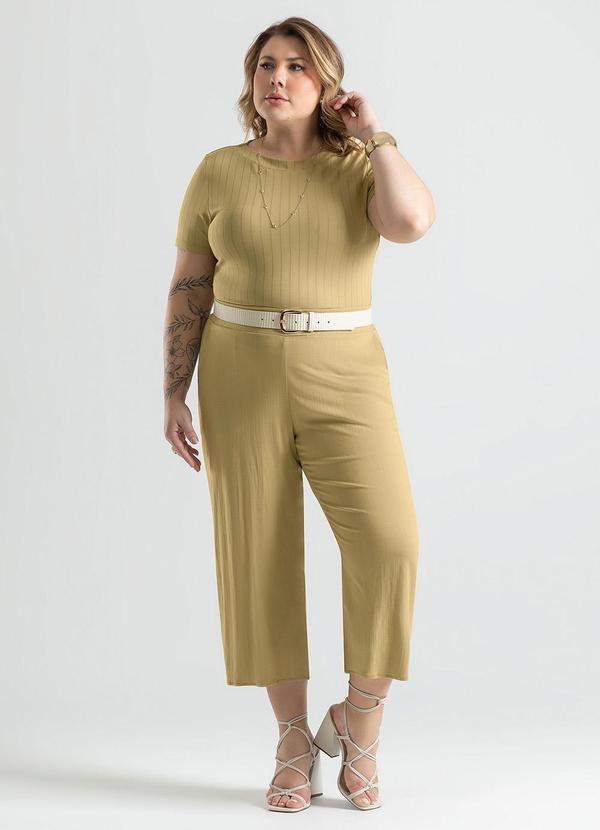 Cativa - Blusa Plus Size em Canelado Caramelo 4