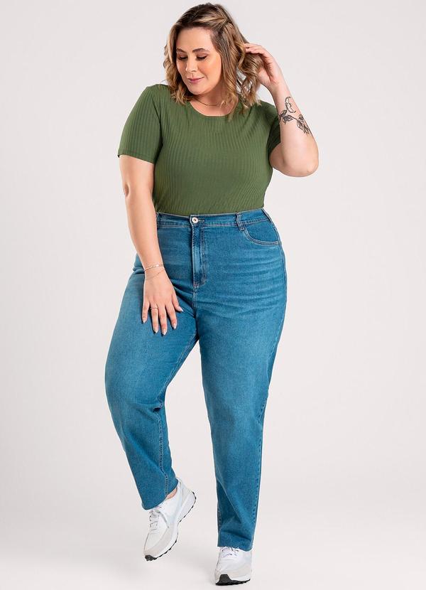 Cativa - Blusa Plus Size em Canelado Verde 3