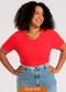Cativa - Blusa Plus Size em Canelado Amarelo - variação: Vermelho