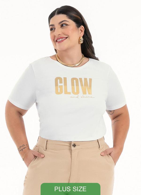 Habana - Blusa Plus Size em Cotton Branco