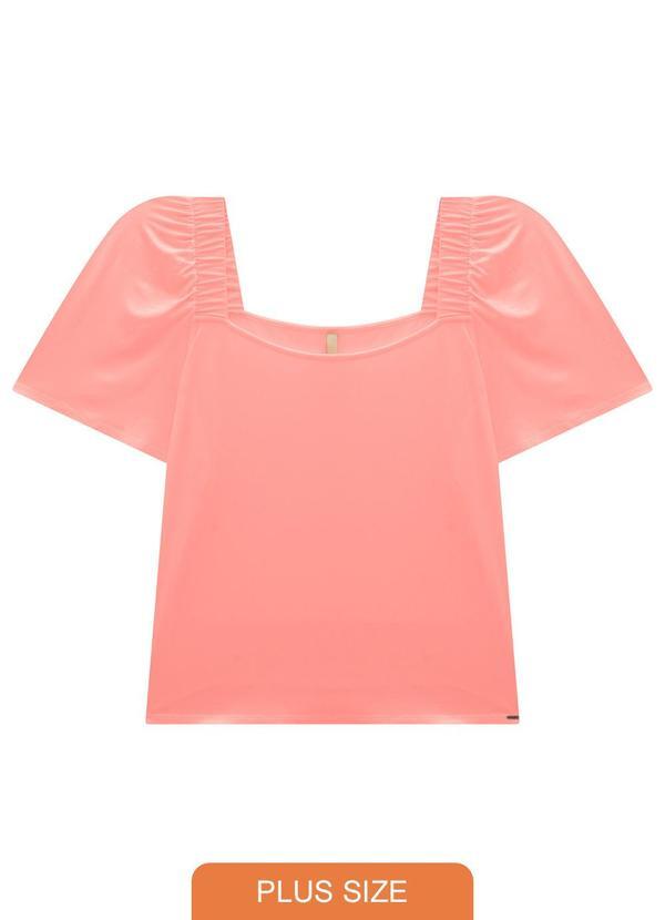 Lunender Mais Mulher - Blusa Plus Size em Malha Laranja