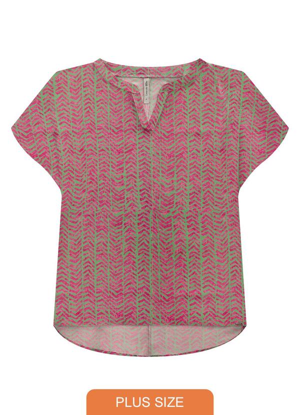 Lunender Mais Mulher - Blusa Plus Size em Manga Curta Verde