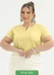 Cativa - Blusa Plus Size Decote Gota em Misturinha Verde - variação: Amarelo Claro