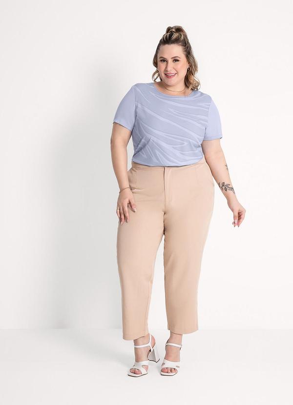 Habana - Blusa Plus Size em Misturinha Azul Claro 4