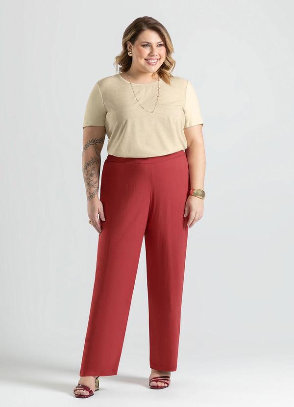 Cativa - Blusa Plus Size em Misturinha Bege 3