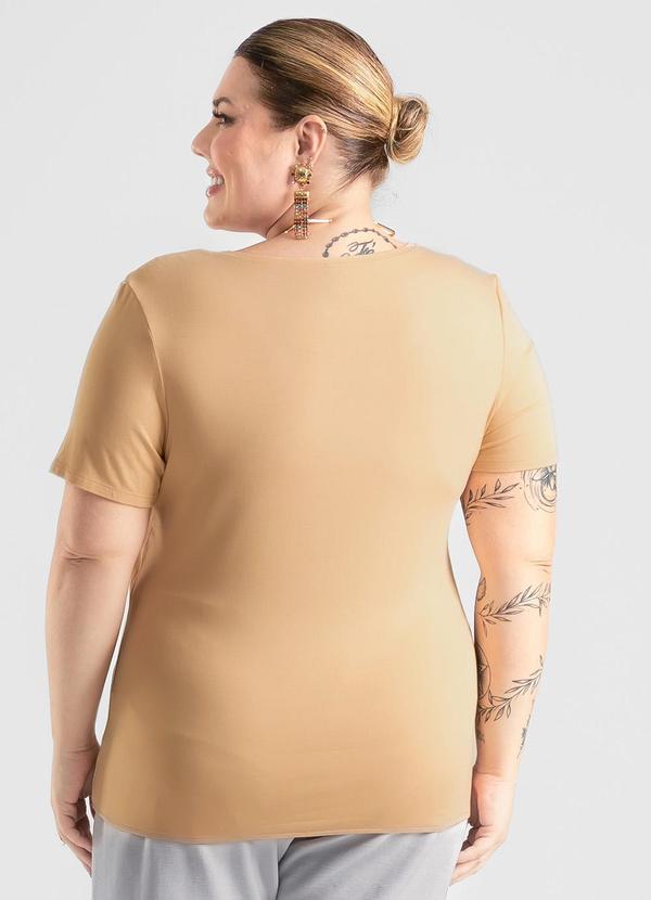 Cativa - Blusa Plus Size em Misturinha Caramelo 2