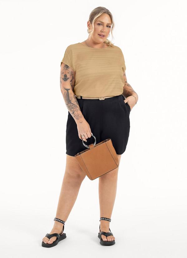 Habana - Blusa Plus Size em Misturinha Caramelo 3
