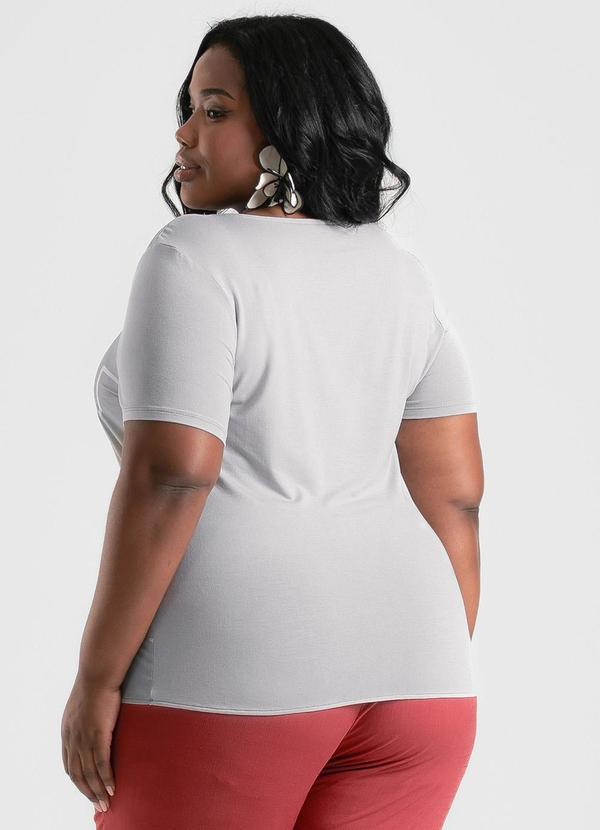 Cativa - Blusa Plus Size em Misturinha Cinza 2