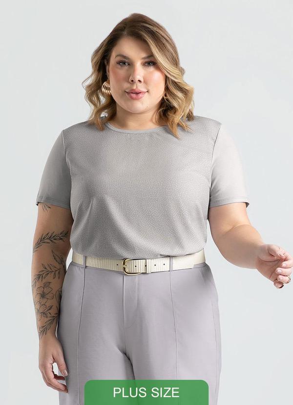 Cativa - Blusa Plus Size em Misturinha Cinza