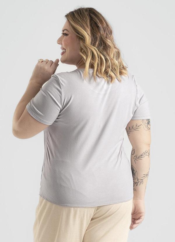 Cativa - Blusa Plus Size em Misturinha Cinza 2